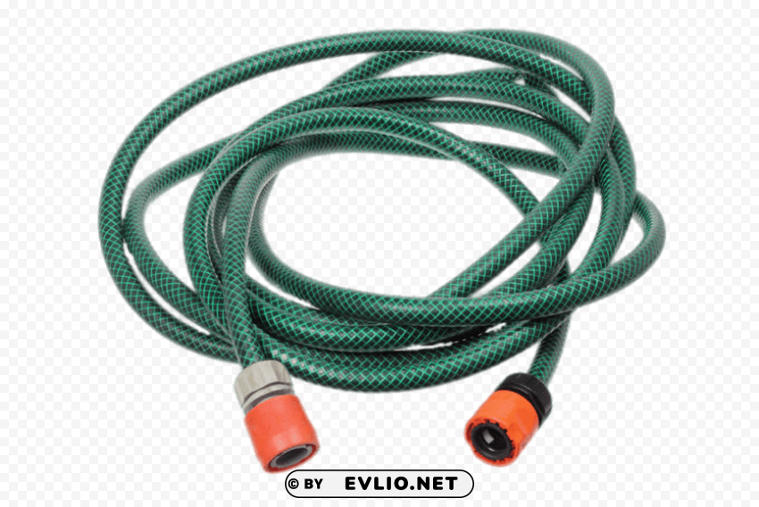 green garden hose Clean Background Isolated PNG Graphic