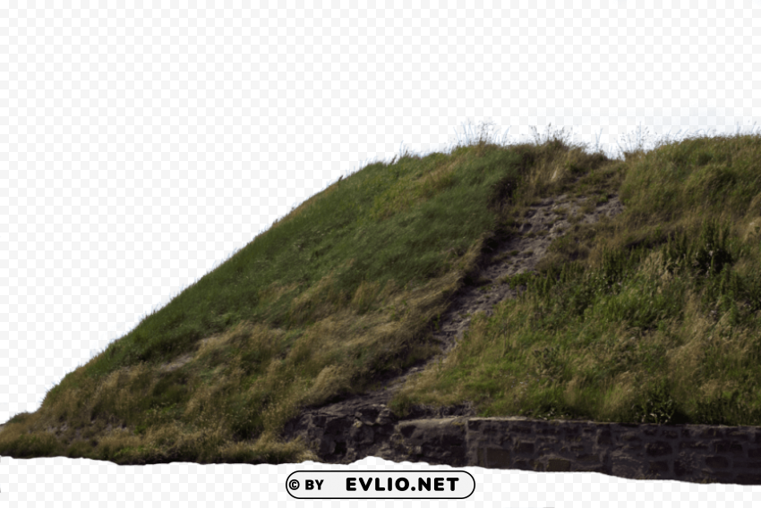 hill with grass PNG Graphic with Transparent Isolation