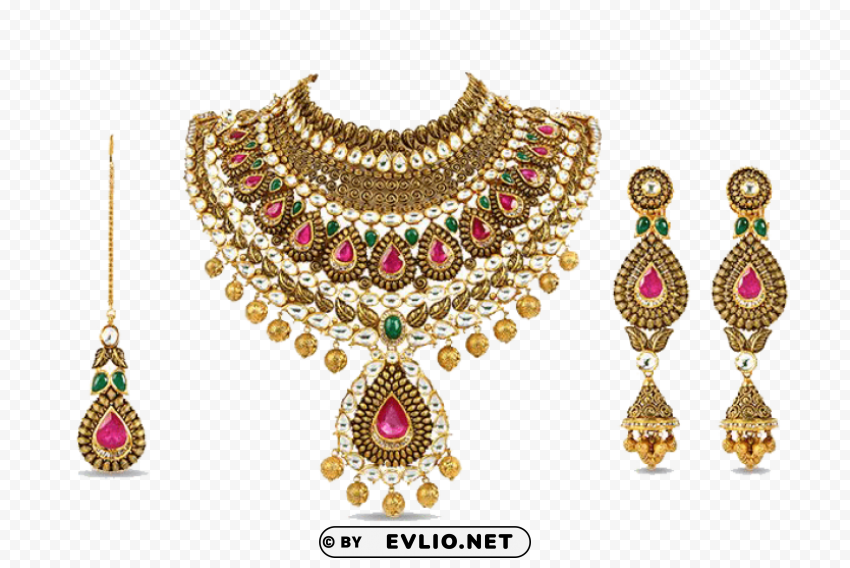 indian jewellery PNG images transparent pack