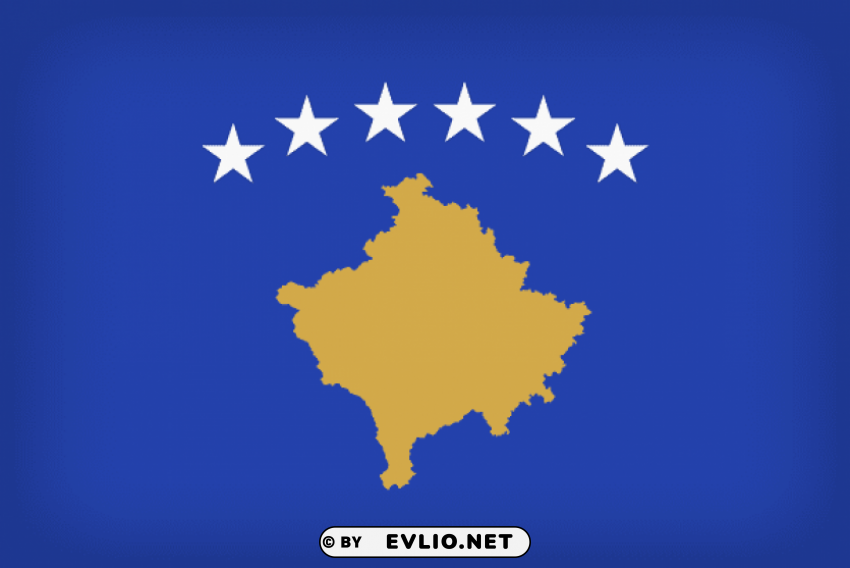 kosovo large flag Transparent PNG Isolated Graphic Detail