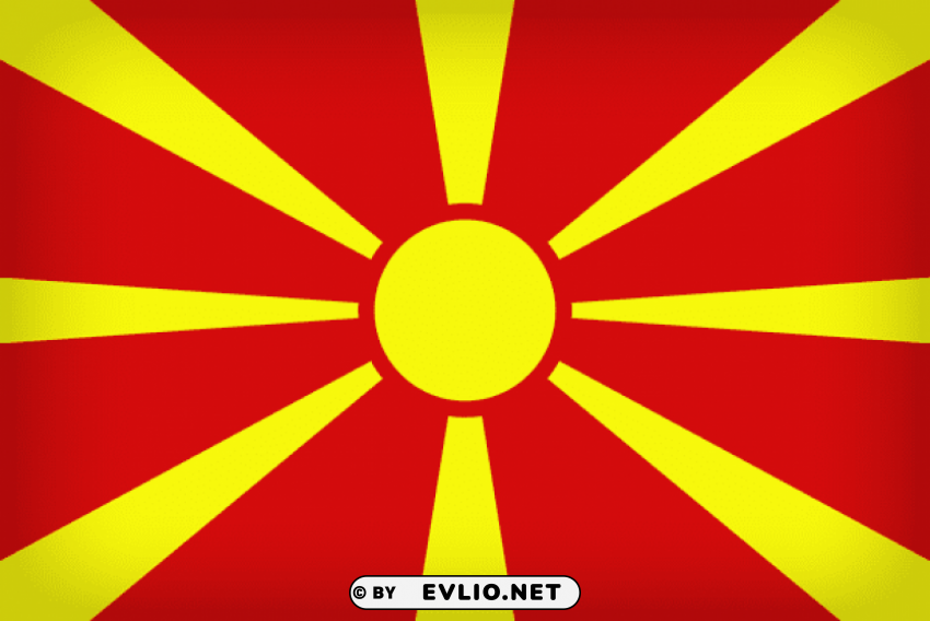 macedonia large flag PNG Graphic with Clear Isolation