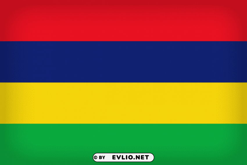mauritius large flag PNG with alpha channel for download
