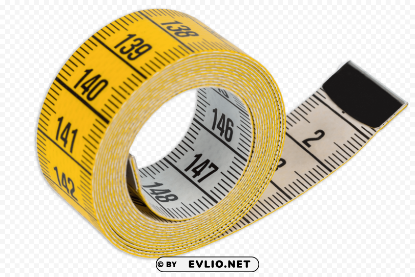 measure tape Isolated Element with Clear PNG Background