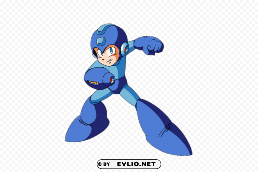 mega man ready for action Clear Background PNG Isolated Subject