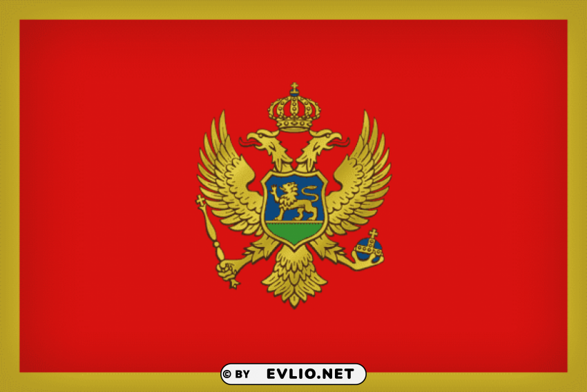 montenegro large flag Clear Background PNG Isolated Element Detail