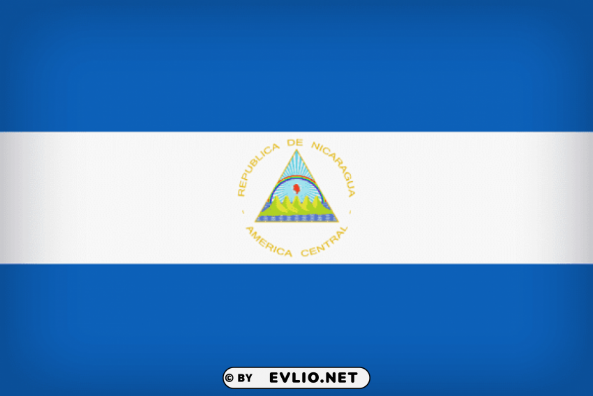 nicaragua large flag Clear Background PNG Isolated Graphic Design