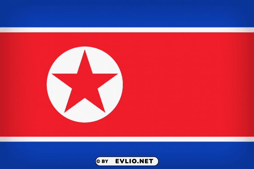 north korea large flag Clear Background PNG Isolated Subject