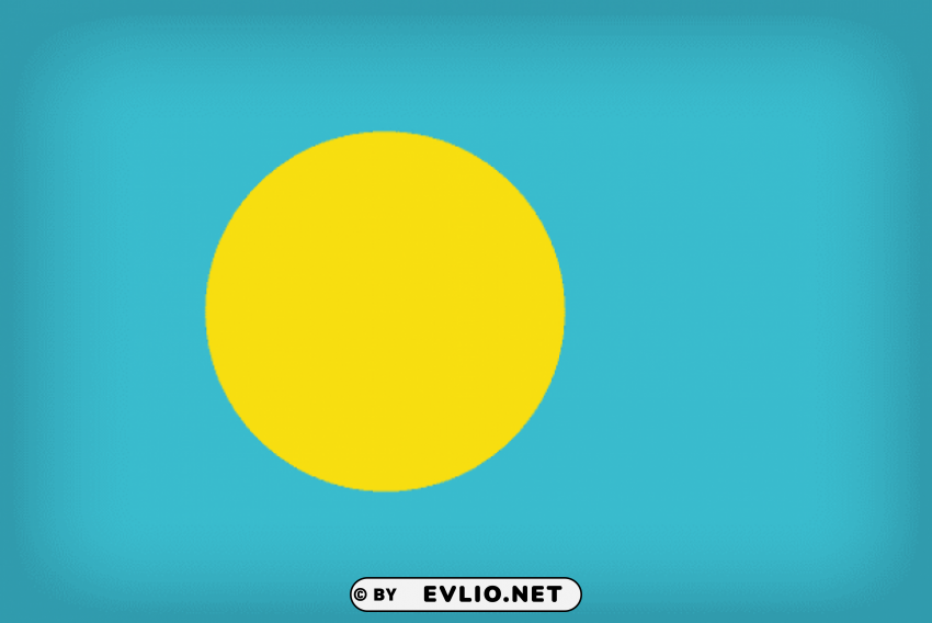 palau large flag Clear Background PNG with Isolation