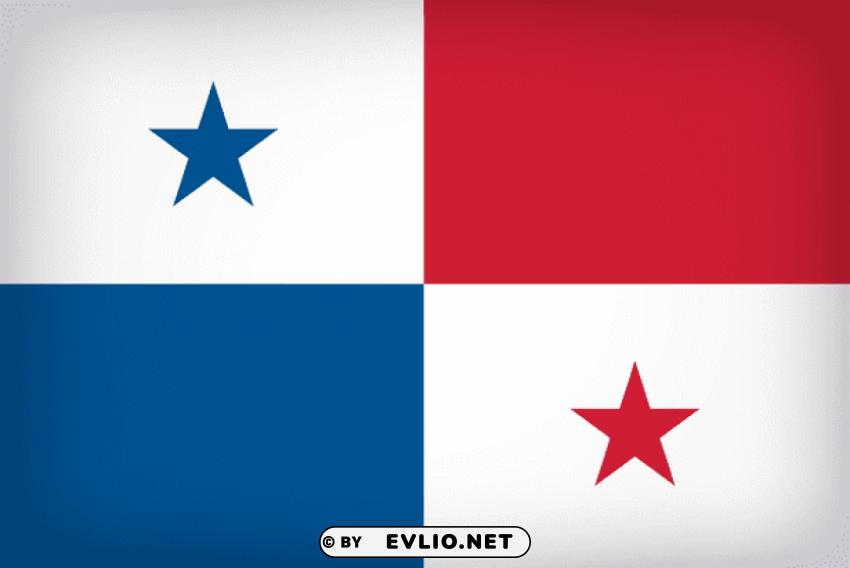 panama large flag Clear Background Isolated PNG Object