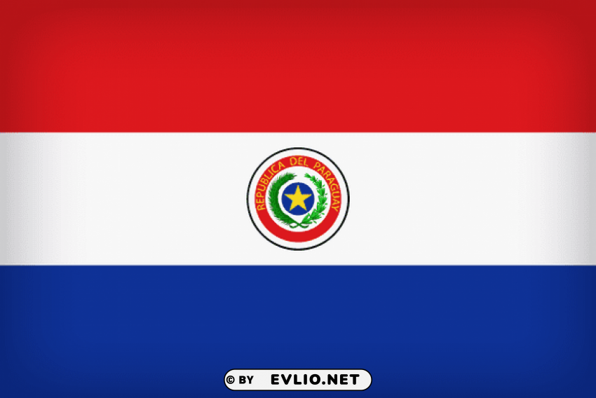 paraguay large flag PNG Image with Transparent Isolated Graphic