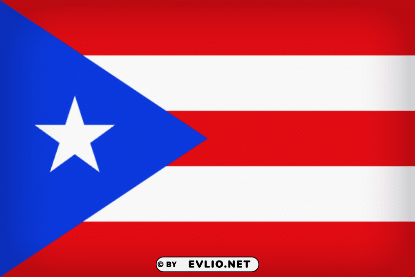 puerto r large flag PNG Image Isolated on Transparent Backdrop