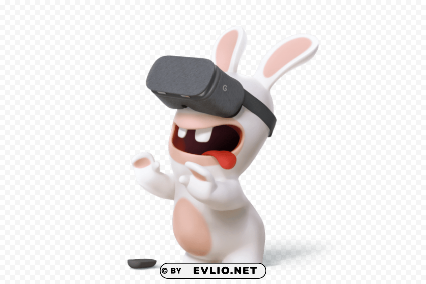 rabbid with vr goggles PNG files with no backdrop wide compilation