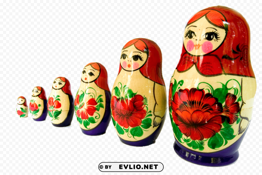 Russian dollsmatryoshka PNG transparent images for printing