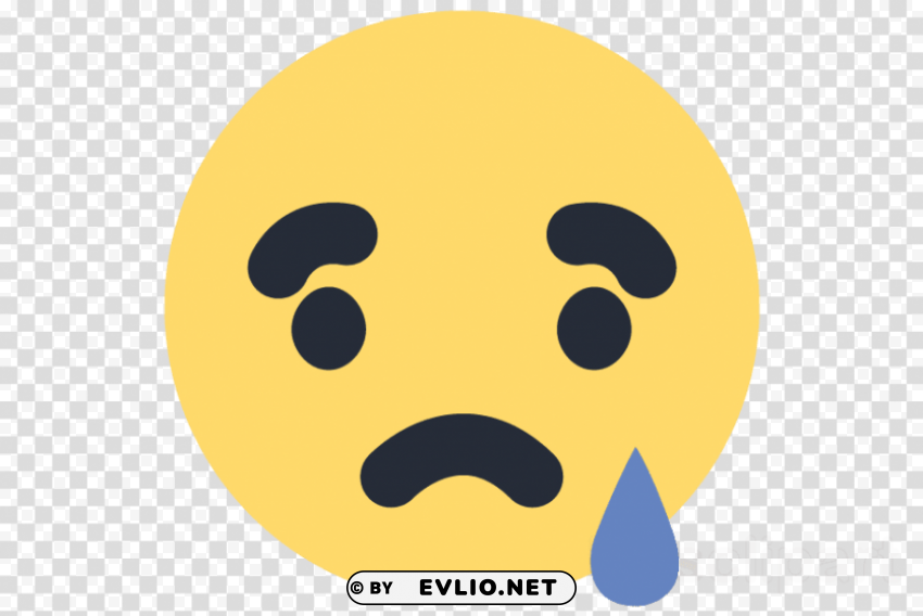 sad emoji facebook Isolated Design Element in PNG Format