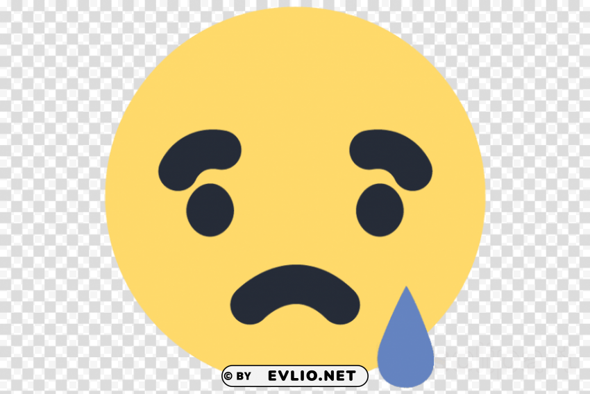 Sad Emoji Facebook Isolated Design Element In PNG Format