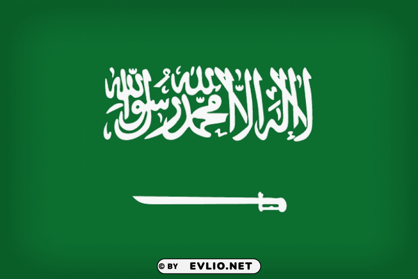 saudi arabia large flag ClearCut Background Isolated PNG Design