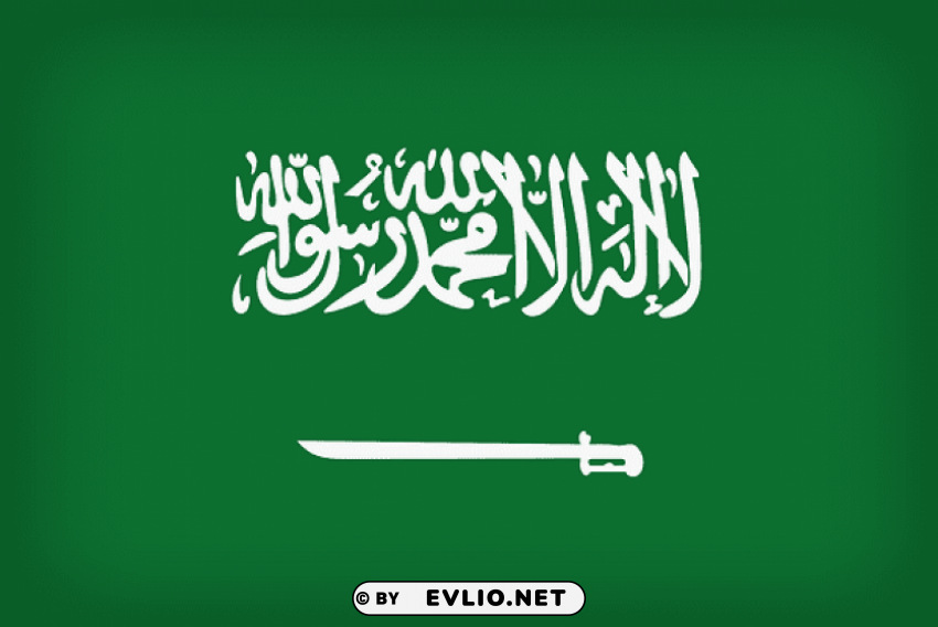 Saudi Arabia Large Flag ClearCut Background Isolated PNG Design