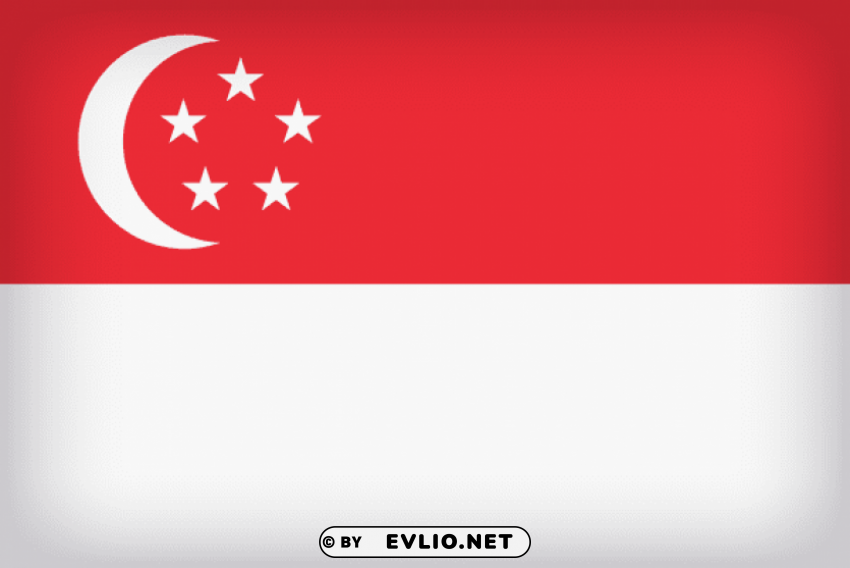 singapore large flag PNG transparent artwork