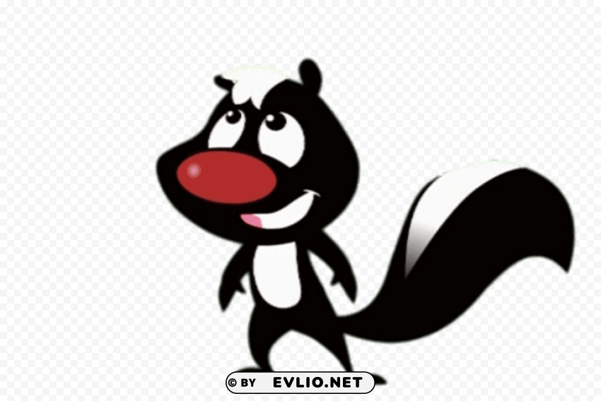 skunk fu looking up Transparent PNG Isolated Object with Detail
