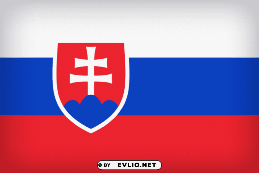 slovakia large flag PNG Graphic Isolated on Clear Backdrop