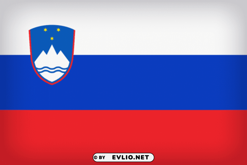 slovenia large flag PNG Graphic Isolated on Transparent Background