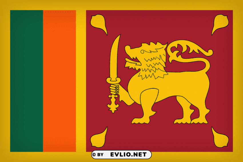 sri lanka large flag PNG transparent graphic