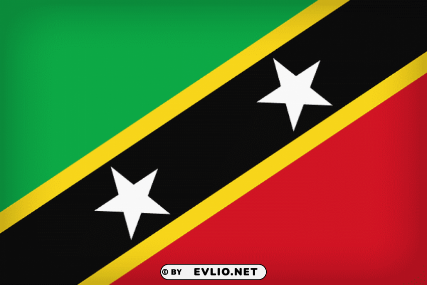 st kitts and nevis large flag ClearCut Background PNG Isolated Element