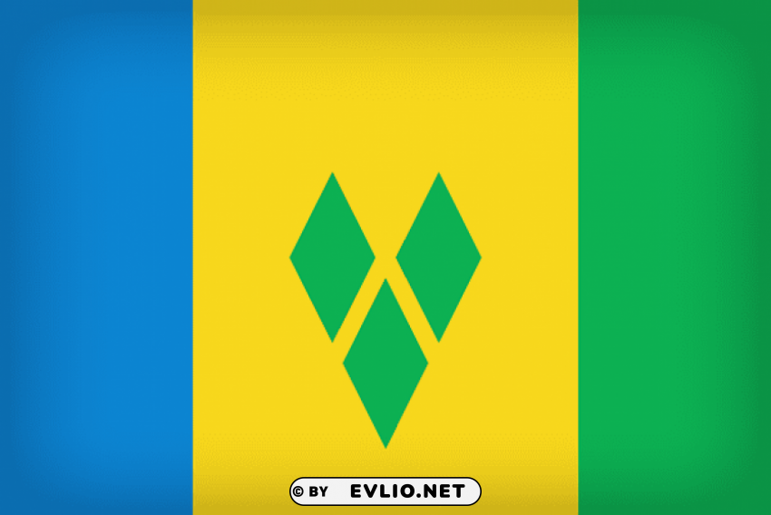 st vincent and the grenadines large flag ClearCut Background Isolated PNG Art