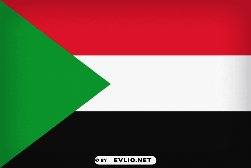 sudan large flag Clean Background Isolated PNG Image