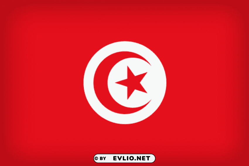 tunisia large flag Clean Background Isolated PNG Graphic