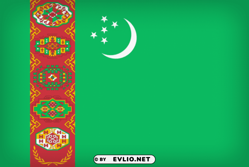 turkmenistan large flag Clear PNG graphics