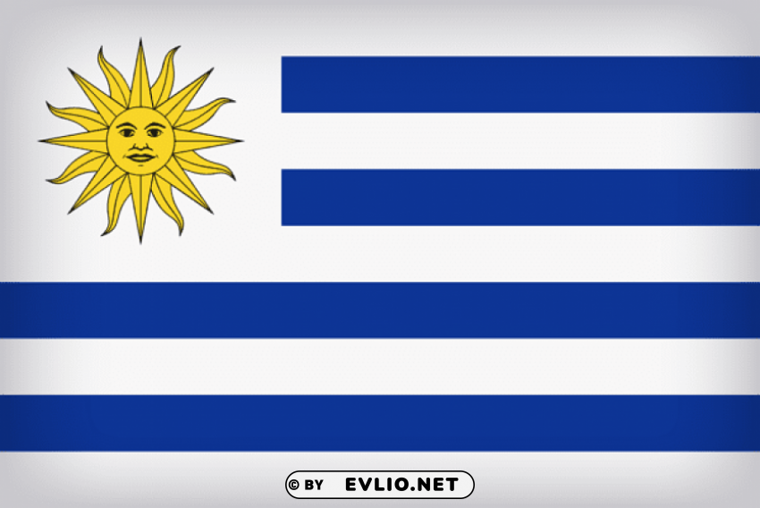 uruguay large flag PNG with transparent overlay