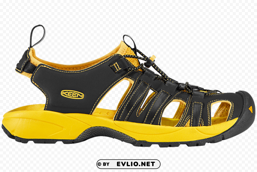 yellow black sandal PNG with no bg