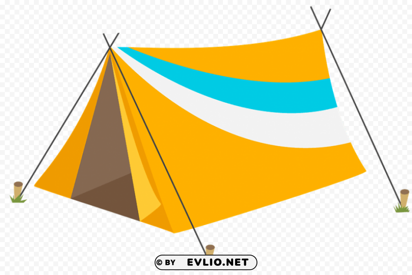 yellow tent PNG Image Isolated with Clear Background