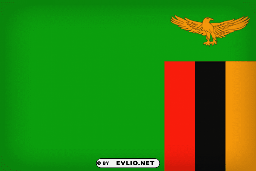 zambia large flag Transparent PNG vectors