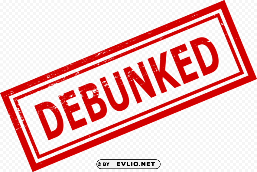 debunked stamp PNG Image Isolated with Transparency