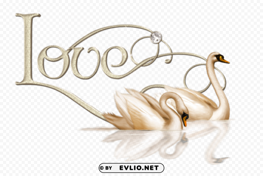 valentine love swans High-quality PNG images with transparency