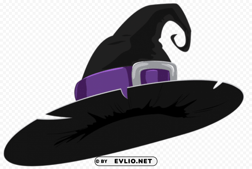 witch hat black and purple PNG images with alpha mask