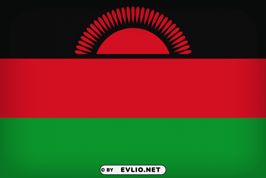 malawi large flag ClearCut PNG Isolated Graphic