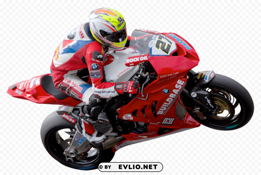 Motorcycle Racer ClearCut PNG Isolated Graphic