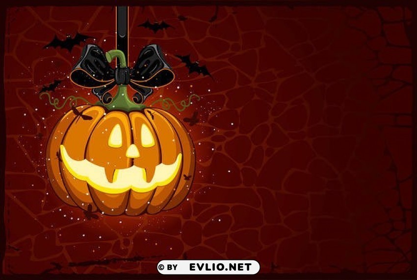 Red Halloweenwith Pumpkin PNG Graphics For Presentations