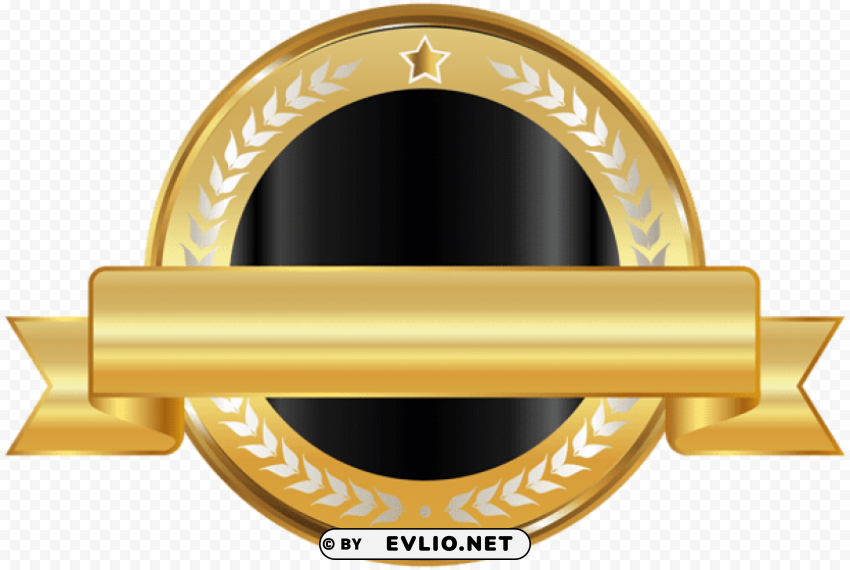 seal badge gold black png Clear background PNGs