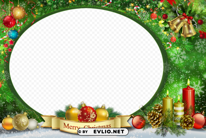 transparent christmas frame PNG graphics with transparency