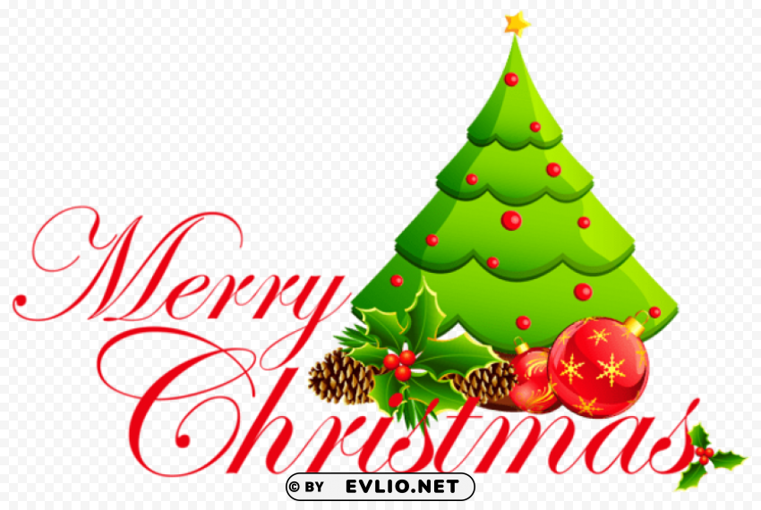  merry christmas tree Isolated Subject on HighQuality Transparent PNG