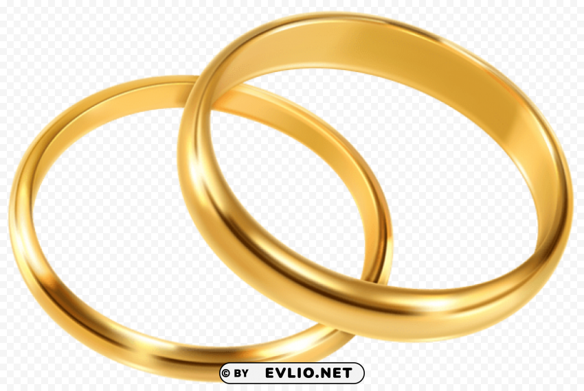 wedding rings Transparent Background Isolation in PNG Image