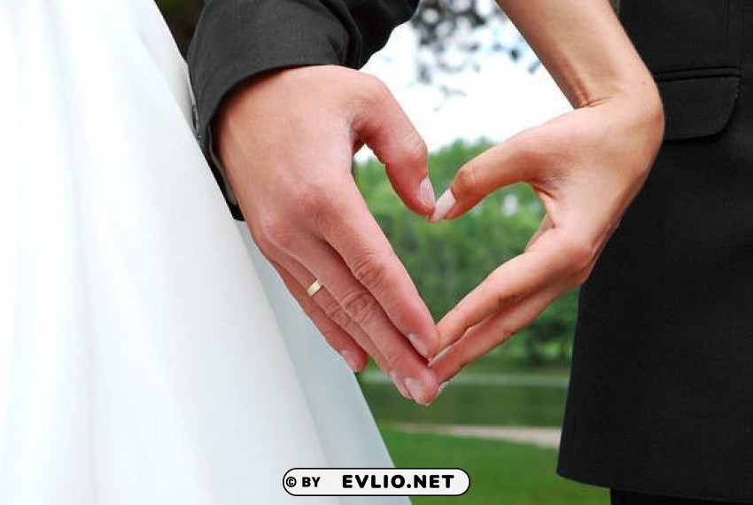 Wedding With Heart Of Hands PNG Pictures With No Background