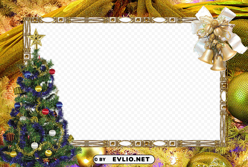 Beautiful Christmas Frame Transparent PNG Illustration With Isolation