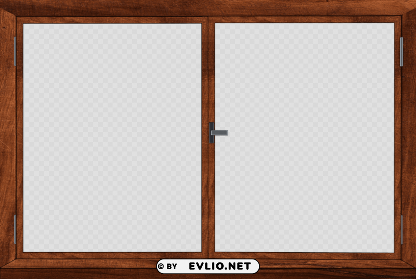 double window closed Clear Background Isolated PNG Object