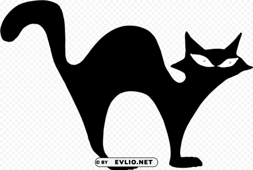 halloween black cat Transparent PNG download