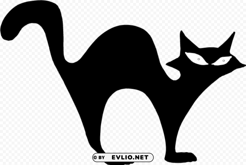 Halloween Black Cat Transparent PNG Download